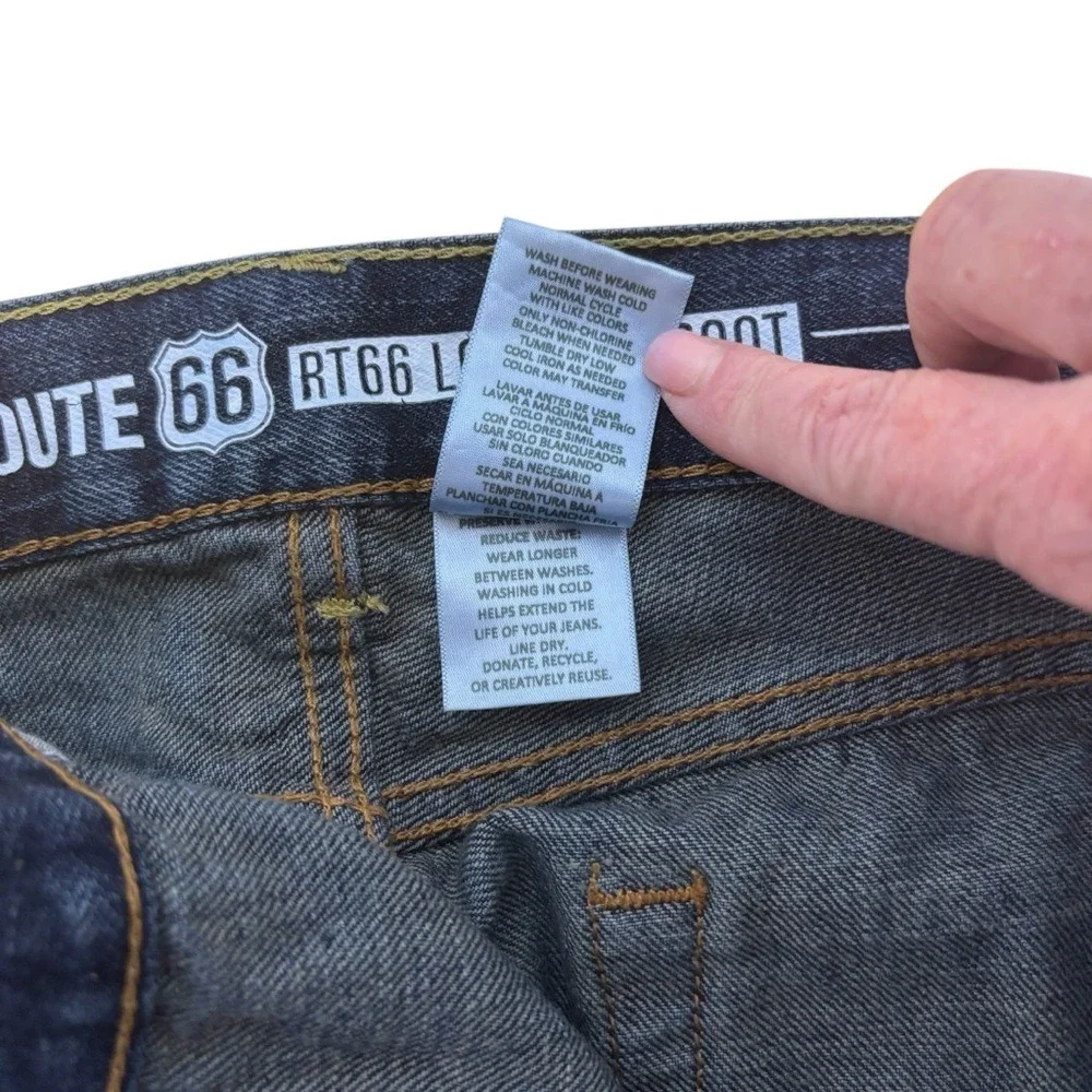 Route 66 Mens RT66 Low Rise Bootcut‎ Jeans 36x34 Denim Pants 5-Pocket Style #682